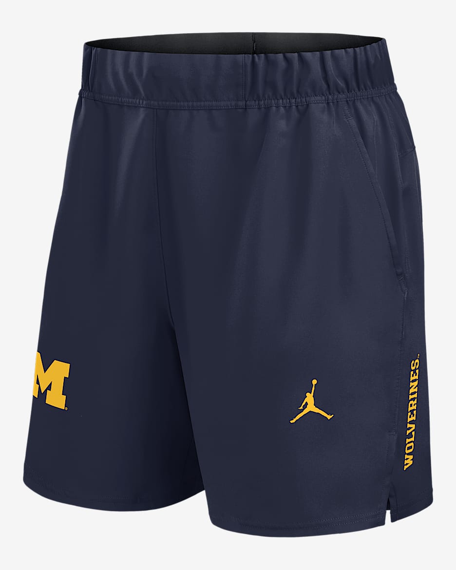 【Nike】Michigan Wolverines Basketball Jordan Shorts mens-jordan-brand-maize-